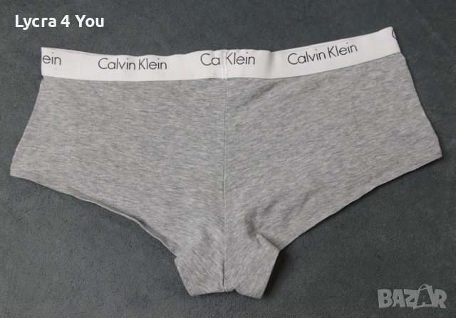 Calvin Klein S/M сив дамски памучен боксер, снимка 2 - Бельо - 40407001