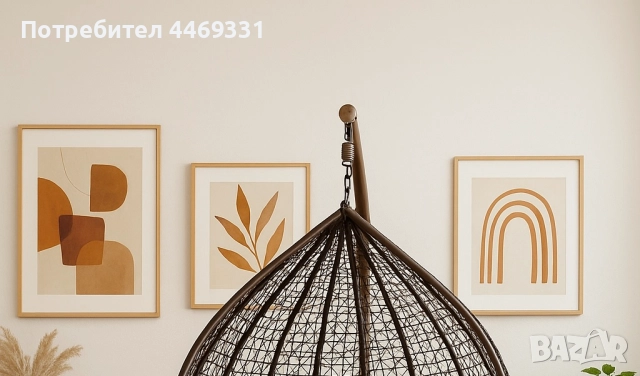 Градинска висяща люлка тип гнездо,яйце–Промоция!, снимка 2 - Възглавници - 52373539