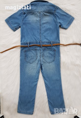 Дънков гащеризон 3-4 години , снимка 3 - Детски панталони и дънки - 36906708