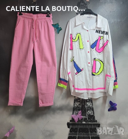 Дамски розови дънки, снимка 3 - Дънки - 54235593