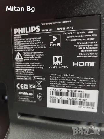 HILIPS 58PUS8535/12 715GA006-M0E-B01-005K , снимка 5 - Части и Платки - 55783750