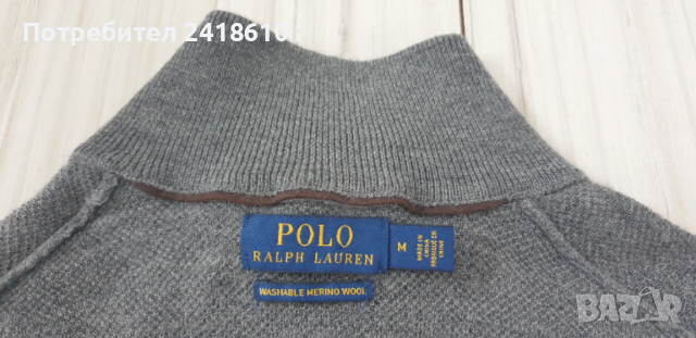 POLO Ralph Lauren Cardigan Merino Knitted Full Zip Mens Size L ОРИГИНАЛ! Мъжка Вълнена Жилетка с цял, снимка 2 - Пуловери - 53082352