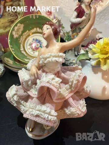 Dresden Lace Germany - “Балерината” немско великолепие и класа, синеока, красива , снимка 2 - Антикварни и старинни предмети - 52747351