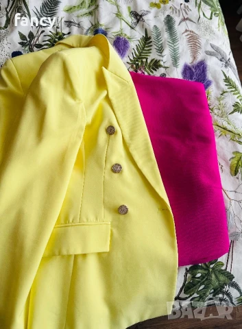 Вталено жълто сако Zara, снимка 10 - Сака - 50611514