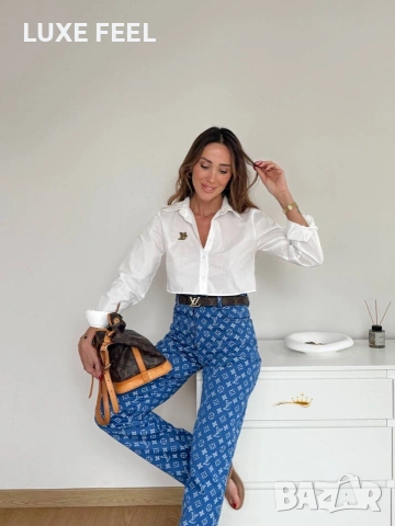 Louis Vuitton ⚜️ Wang⚜️Miu Miu ⚜️Риза + Панталон, снимка 5 - Комплекти - 54332560