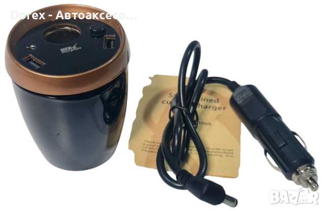 Разклонител и зарядно с волтметър тип „чаша“, снимка 3 - Аксесоари и консумативи - 54115246