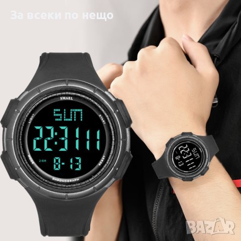 Дигитален часовник SMAEL 1618, черен цвят, снимка 4 - Мъжки - 42599134