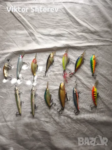 Комплект 13 бр. воблери – Rapala, Salmo, Halco RMG P50, Frenzy