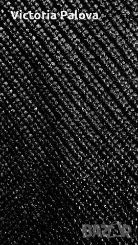 Луксозно дизайнерско пончо René Lezard – вълна и памук, асиметрия, черно/екрю, снимка 6 - Блузи с дълъг ръкав и пуловери - 53892069