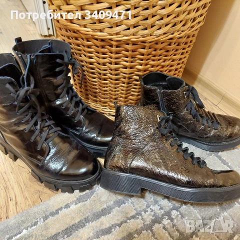 Дамск боти от естествен лак, снимка 9 - Дамски боти - 52255152