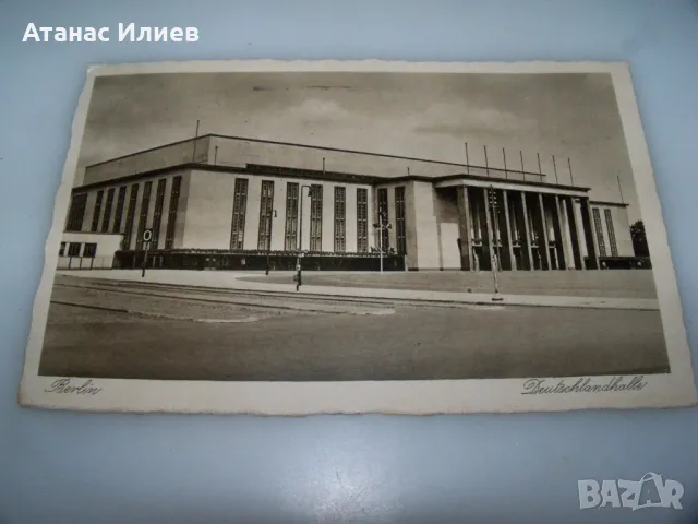 Пощ картичка Deutschlandhall Berlin, 1940г. с итересен печат, снимка 3 - Филателия - 49600573