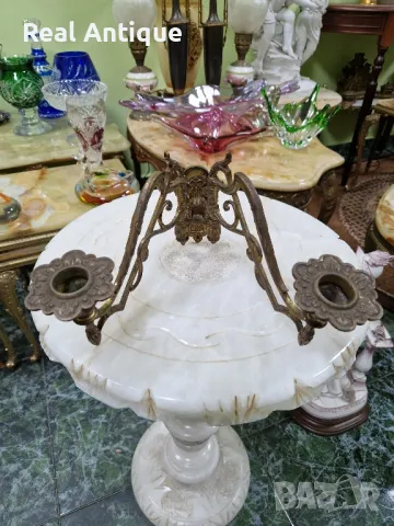 Рядък антикварен колекционерски френски бронзов свещник за пиано , снимка 5 - Антикварни и старинни предмети - 47589069