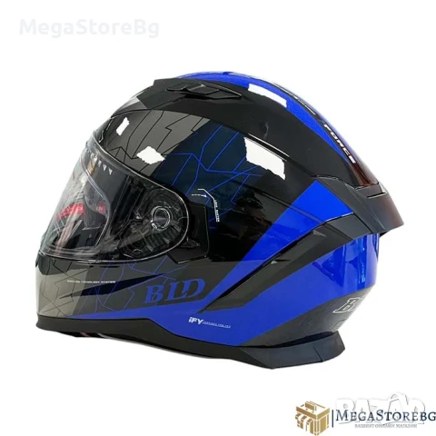 Каска с вградени слънчеви очила M69 - Размер S, M, L, XL - Черно/Синьо, снимка 5 - Аксесоари и консумативи - 50720470