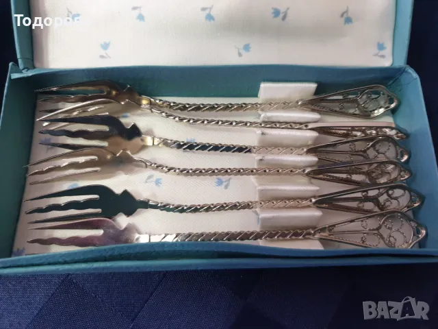 Комплект филигранни вилички и лъжички, снимка 3 - Прибори за хранене, готвене и сервиране - 49026758