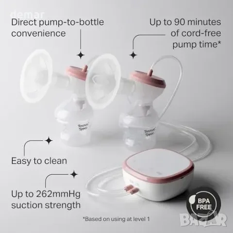 Tommee Tippee Double Electric Breast Pump Quiet – двоен електрически помпа за кърма, снимка 5 - Помпи за кърма - 55827444