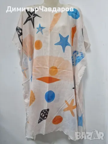 Плажна туника от 100% памук – Стил и комфорт за лятото, снимка 7 - Туники - 49910114