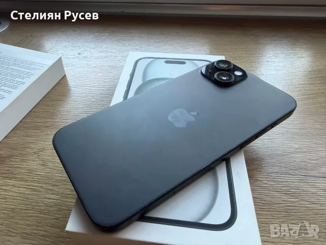 apple iphone 15 PLUS BLACK  128gb 210944  440 евро - 128гб , батерия на 86% , изчистен от акаунти, и, снимка 2 - Apple iPhone - 56165458