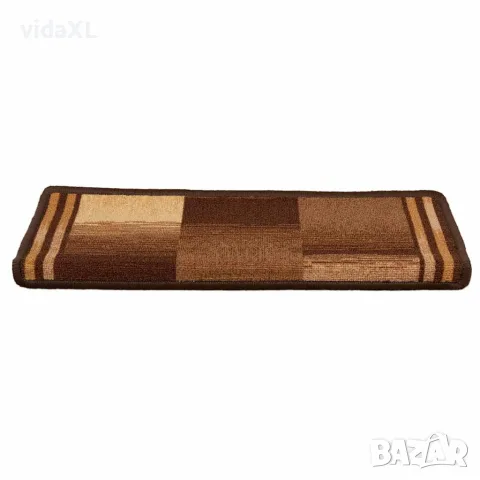 vidaXL Самозалепващи стелки за стълби, 5 бр, 65x21x4 см, кафяви, снимка 2 - Изтривалки - 56146117