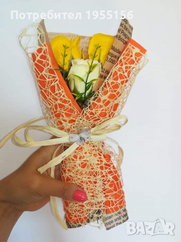 Букети със сапунени рози, снимка 12 - Изкуствени цветя - 37996844