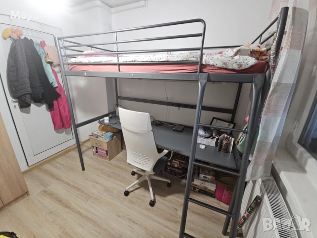 Легло с надстройка Svarta IKEA 