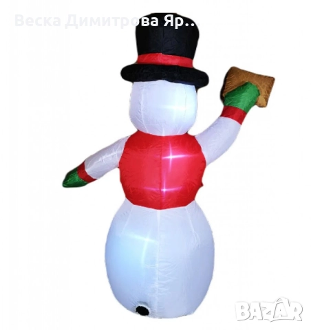 Снежен човек,надуваем,LED светлини,многоцветен, снимка 3 - Декорация за дома - 52262747