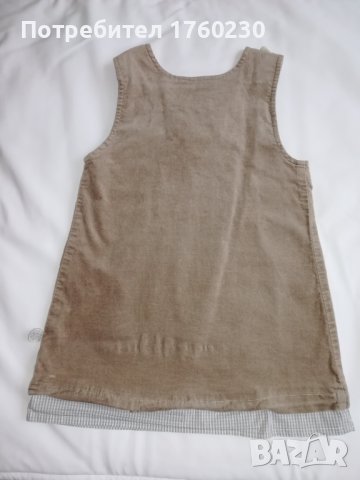 Детски сукман от кадифе и дантела , снимка 4 - Бебешки рокли - 42822078