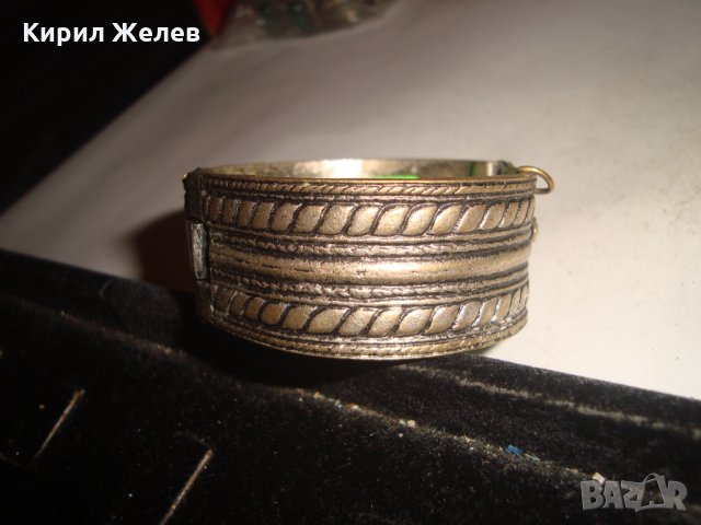 СТАРА БРОНЗОВА ФЛОРАЛНО ОРНАМЕНТИРАНА ВЪЗРОЖДЕНСКА РЯДКА ГРИВНА ПОСРЕБРЕНА 2204, снимка 13 - Антикварни и старинни предмети - 31720368