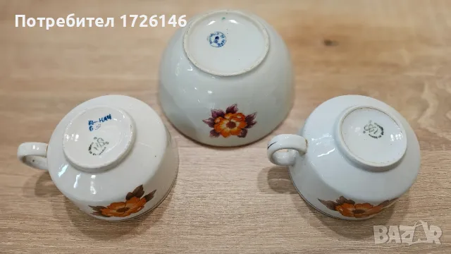 Порцеланови чаши 2 броя и 1 купичка, снимка 4 - Други - 48935116
