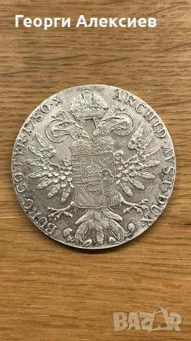Талер Мария Тереза 1780, снимка 2 - Нумизматика и бонистика - 56216283