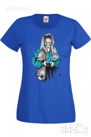 Дамска Тениска Scate woman,Изненада,Повод,Подарък,Празник, снимка 8 - Тениски - 37639469