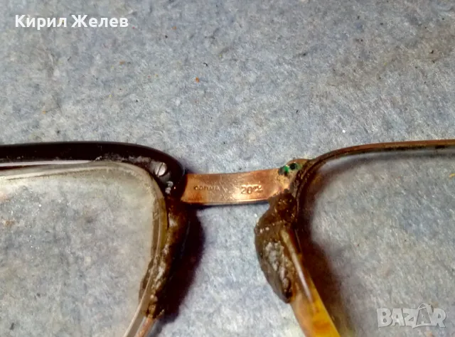 СТАРИ ДИОПТРИЧНИ ОЧИЛА с РАМКА с ДЕБЕЛА МАРКИРАНА ПОЗЛАТА 20 МИКРОНА 27194, снимка 6 - Антикварни и старинни предмети - 47541365