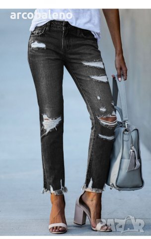 Дамски накъсани изпрани протрити дънки, 3цвята , снимка 12 - Дънки - 39459978