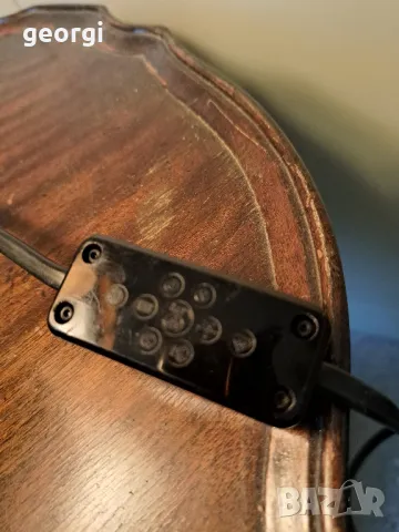 немска настолна лампа с плафон от естествена кожа     15/4, снимка 3 - Настолни лампи - 48974167