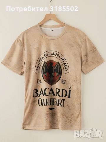 Мъжка тениска с графика на прилеп,3D щампа,кръгло деколте и къси ръкави за лятото, снимка 4 - Тениски - 51194482