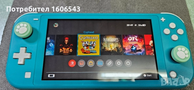 Конзола Nintendo Switch Lite 32 GB, карта 256 GB, тюркоазен цвят, хакната , снимка 11 - Nintendo конзоли - 51849598