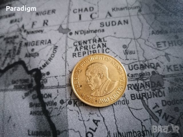 Монета - Кения - 10 цента | 1977г., снимка 2 - Нумизматика и бонистика - 35305655