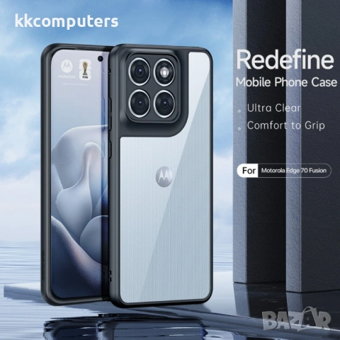 DUX DUCIS Aimo Прозрачен Калъф за Motorola Edge 70 Fusion+ 5G / Fusion 5G - PC+TPU, 0.8mm защита, 1., снимка 3 - Калъфи, кейсове - 54124713