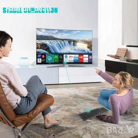 Нова USB Ергономична тънка клавиатура и мишка за компютър лаптоп Mac, снимка 7 - Други - 36975184