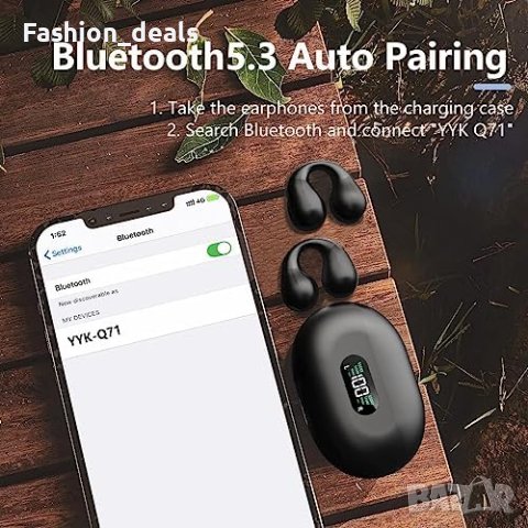 Нови Безжични слушалки Bluetooth USB-C, iPhone Android Подарък, снимка 2 - Bluetooth слушалки - 42097218