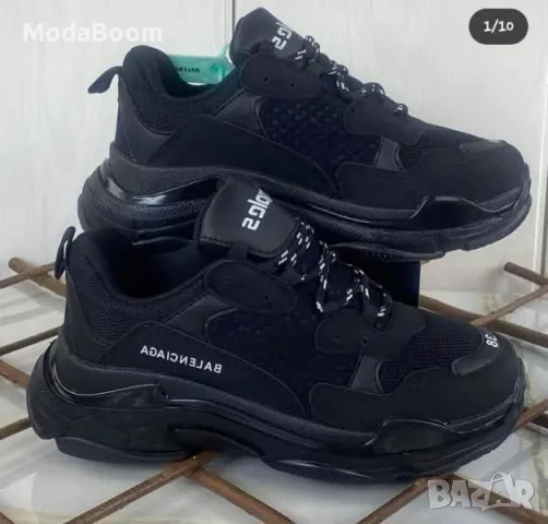 Balenciaga черни мъжки маратонки , снимка 5 - Маратонки - 48310584