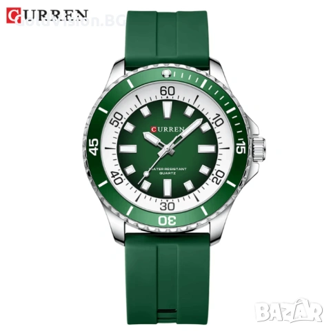 Мъжки часовник – CURREN 8448 – Green + ПОДАРЪК