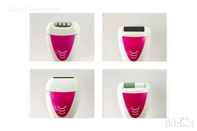 Уред за красота 4 в 1 приставки за обезкосмяване, тример, полиране на пети, снимка 7 - Тримери - 52418012