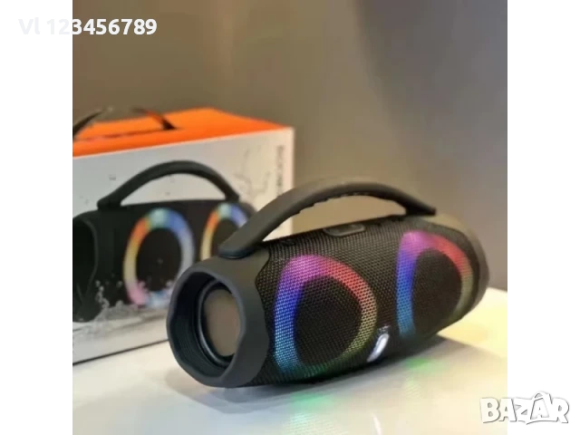 Портативна мощна блутут колона Booms Box 3 Mini RGB, снимка 6 - Радиокасетофони, транзистори - 52270232