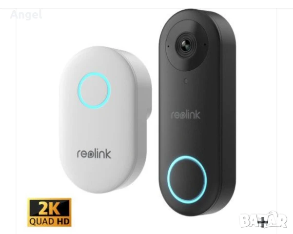 Reolink Видео Звънец 5MP (D340P) 2K+ PoE (Черен), снимка 1