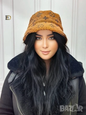 пухени шапки louis vuitton , снимка 4 - Шапки - 51396867