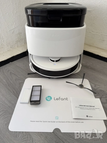  Смарт Робот Прахосмукачка Lefant M3 | 12000Pa | dToF лазер | Двойни въртящи се мопове Сухо и Мокро!