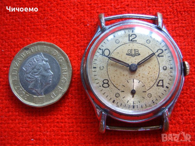 GUB Glashutte cal.60 Стари мъжки ръчни часовници, снимка 6 - Антикварни и старинни предмети - 36646878