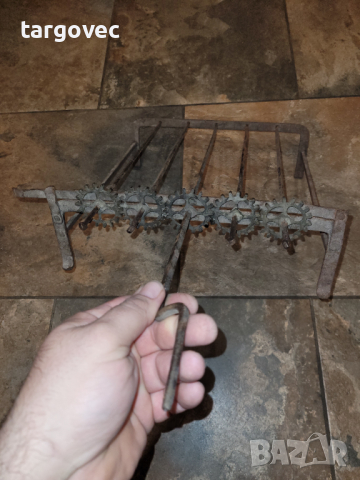 Старинен кован бейски шишлик, снимка 3 - Антикварни и старинни предмети - 44773564