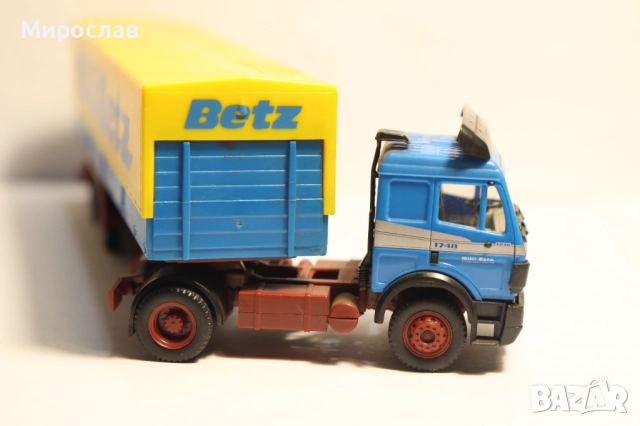 HERPA 1:87 H0 MERCEDES WILLI BETZ КАМИОМН МОДЕЛ КОЛИЧКА, снимка 5 - Колекции - 52965305