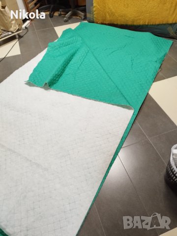 Капитониран шушляков плат за якета или нещо друго 7м /1,5м зелен, снимка 6 - Платове и дамаски - 39765333